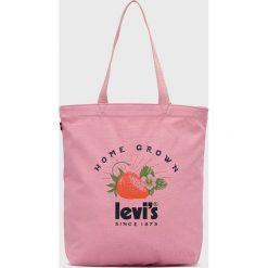 Levi's torebka kolor różowy. Czerwone shopper bag Levi's, bez wzorów, na ramię, z nadrukiem, bez dodatków. W wyprzedaży za 145.99 zł.