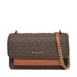 Torebka MICHAEL Michael Kors. Brązowe kopertówki MICHAEL Michael Kors, bez wzorów, wizytowe, bez dodatków. Za 739.99 zł.