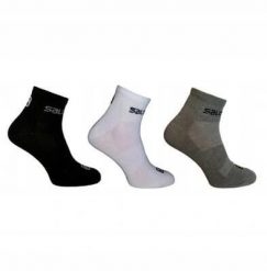 Skarpety turystyczne Salomon Active Wear Quarter 3 pary, niskie. Czarne skarpetki Salomon, bez wzorów, z bawełny. Za 40.00 zł.