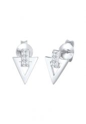 Elli Damskie kolczyki sztyfty klasyczny trójkąt z cyrkoniami w pozłacanym srebrze próby 925 Sterling Silver Kolczyki 1 ct. Szare kolczyki Elli, z cyrkonią, pozłacane. Za 208.99 zł.