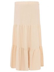 Zwillingsherz Muślinowa spódnica w kolorze beżowym rozmiar: L/XL. Brązowe spódnice Zwillingsherz, l, bez wzorów, z bawełny, maxi. Za 104.99 zł.