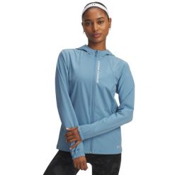 Damska kurtka wodoodporna Under Armour Outrun The Storm. Białe kurtki do biegania Under Armour, m, bez wzorów, z materiału, z kapturem, do biegania. Za 581.99 zł.