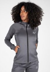 Halsey Kurtka dresowa - Szary. Szare kurtki GORILLA WEAR, xs, bez wzorów, z dresówki, bez kaptura. Za 320.00 zł.
