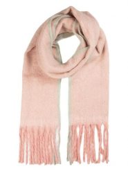 Clayre & Eef Szal w kolorze jasnoróżowo-miętowym - 190 x 38 cm rozmiar: onesize. Różowe szaliki i kominy Clayre & Eef, bez wzorów, z materiału. Za 65.38 zł.