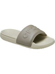 Klapki Dla Dorosłych Crocs All Day Slide. Brązowe klapki Crocs, bez wzorów, z materiału, bez obcasa, bez zapięcia. Za 139.99 zł.
