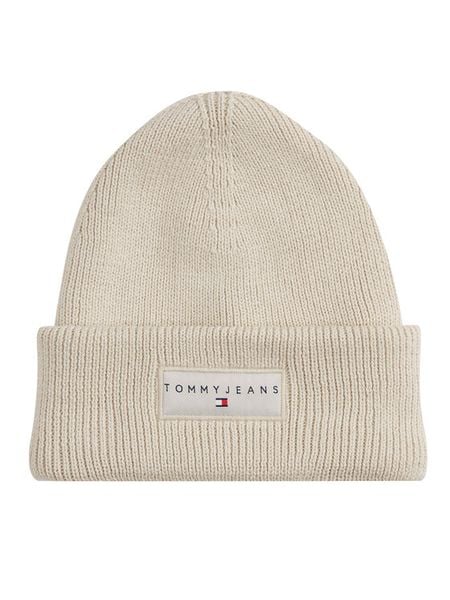 Tommy Jeans Czapka Tjw Linear Beanie AW0AW17913 Écru. Czapki zimowe Tommy Jeans, bez wzorów, z bawełny. Za 129.99 zł.