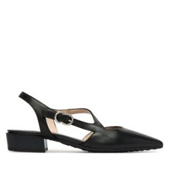 Czółenka Hispanitas. Czarne czółenka Hispanitas, bez wzorów, bez obcasa, bez zapięcia. Za 609.99 zł.