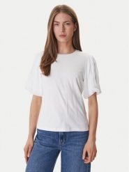 DKNY Bluzka P6BH7ENV Biały Regular Fit. Białe bluzki DKNY, xs, bez wzorów, bez kołnierzyka, bez ramiączek. Za 389.99 zł.