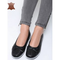 Czarne Skórzane Balerinki U Ain't Crazy. Czarne baleriny Born2be, z materiału. Za 49.99 zł.