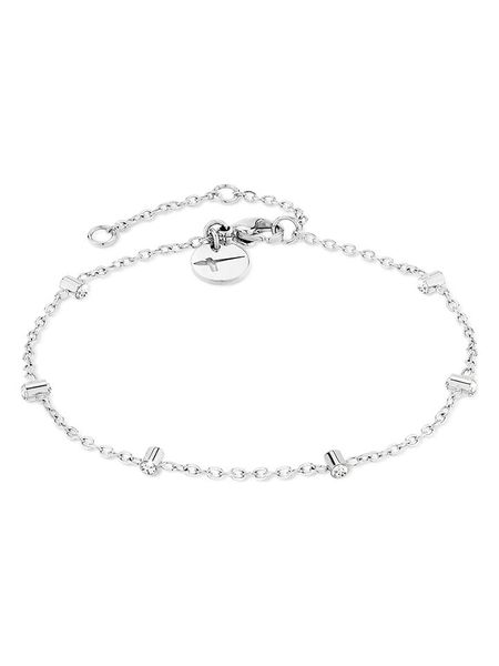 Tamaris Bransoletka z elementami ozdobnymi rozmiar: onesize. Szare bransoletki Tamaris, z kryształem, szklane. Za 86.99 zł.