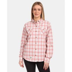 Damska koszula flanelowa Kilpi FLANNY-W. Czerwone koszule Kilpi, l, bez wzorów, sportowe, bez kołnierzyka, bez ramiączek. Za 179.35 zł.