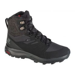 Buty Salomon OUTblast Ts Cswp 407950 czarne. Czarne buty trekkingowe na zimę, z gumy, bez zapięcia. Za 684.95 zł.