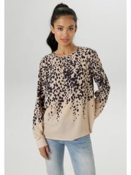 Aniston Bluzka w kolorze beżowym rozmiar: 38. Brązowe bluzki Aniston, bez wzorów, bez kołnierzyka, bez ramiączek. Za 56.66 zł.