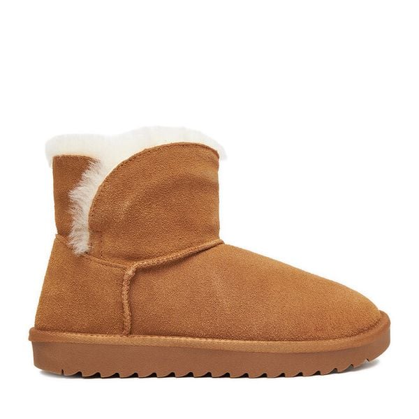 Śniegowce DeeZee. Brązowe śniegowce DeeZee, bez wzorów, bez zapięcia. Za 229.99 zł.