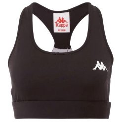 Stanik fitness cardio damski Kappa EBBA. Czarne biustonosze sportowe Kappa, bez wzorów, na fitness i siłownię. Za 70.74 zł.