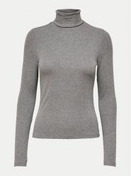 ONLY Golf Sille 15256046 Szary Slim Fit. Szare swetry ONLY, s, bez wzorów, z lyocellu, bez ramiączek. Za 59.99 zł.