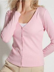 Prążkowana bluzka z wiskozy - różowy. Czerwone bluzki Sinsay, l, bez wzorów, prążkowane, bez kołnierzyka, bez ramiączek. Za 35.99 zł.