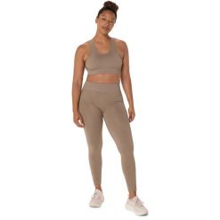 Biustonosz dla kobiet Asics Nagino Flex. Brązowe biustonosze sportowe ASICS, bez wzorów, na fitness i siłownię. Za 306.00 zł.