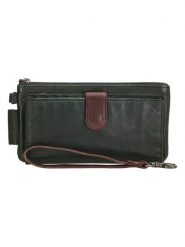 Micmacbags Skórzany portfel "Highland Park" w kolorze khaki - 18 x 9 x 2 cm rozmiar: onesize. Brązowe portfele Micmacbags, bez wzorów, z materiału. Za 134.95 zł.