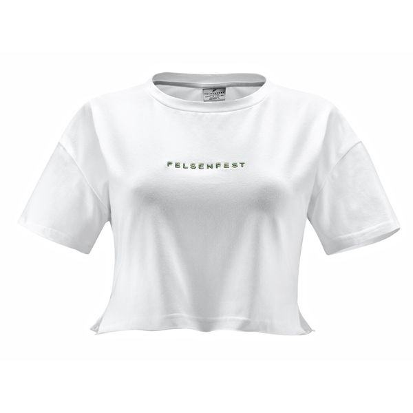 Crop-Top Damski Dont want your Beta. Białe topy FELSENFEST, bez wzorów, z bawełny, bez kołnierzyka, bez ramiączek. Za 139.99 zł.