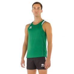Tank top Errea Starter. Białe topy ERREA, bez wzorów, sportowe, bez kołnierzyka, bez ramiączek. Za 237.00 zł.
