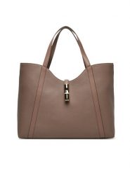 Furla Torebka WB01498 BX3353 3624S Szary. Szare shopper bag Furla, bez wzorów, ze skóry, bez dodatków. Za 1,099.00 zł.