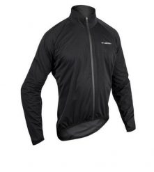 Kurtka przeciwdeszczowa na rower MICROM 15, czarna. Czarne kurtki do biegania GIST, xl, bez wzorów, z materiału, bez kaptura, rowerowe. Za 449.00 zł.