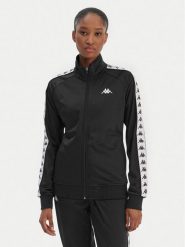 Kappa Bluza Banda Wanniston 301PSC0 Czarny Slim Fit. Czarne bluzy Kappa, l, bez wzorów, z syntetyku, bez kaptura. Za 139.99 zł.