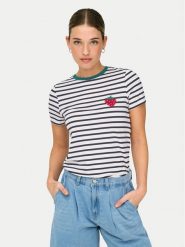 ONLY T-Shirt Heart 15318959 Biały Regular Fit. Białe t-shirty ONLY, l, bez wzorów, z wiskozy, bez kołnierzyka, bez ramiączek. Za 109.99 zł.