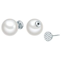 Lulu & Jane Kolczyki Mosiadz Srebrny 1 ct Damski. Szare kolczyki Lulu & Jane, z cyrkonią, srebrne. Za 189.99 zł.