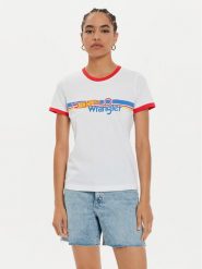 Wrangler T-Shirt Hot Wheels 112357911 Biały Slim Fit. Białe t-shirty Wrangler, s, bez wzorów, z bawełny, bez kołnierzyka, bez ramiączek. Za 129.99 zł.