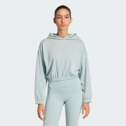 Bluza Yoga Cover-Up. Zielone bluzy bez kaptura adidas, s, bez wzorów, bez kaptura, climacool (adidas). Za 259.00 zł.