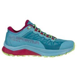 Buty trailowe damskie La Sportiva Karacal. Czerwone buty do biegania La Sportiva, bez wzorów, z gumy, bez zapięcia, do biegania. Za 592.85 zł.