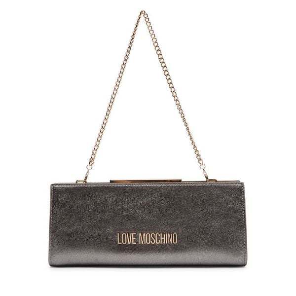 Torebka LOVE MOSCHINO. Szare kopertówki Love Moschino, bez wzorów, wizytowe, bez dodatków. Za 859.99 zł.