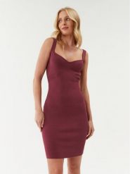 Guess Sukienka dzianinowa Mirage Anise W2YK0C Z2XY0 Bordowy Slim Fit. Czerwone sukienki Guess, l, z aplikacjami, z dzianiny, bez kołnierzyka, bez ramiączek. Za 329.99 zł.