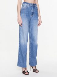 Pinko Jeansy Wilma 100173 A0GE Niebieski Wide Leg. Niebieskie jeansy Pinko, bez wzorów, z jeansu. Za 1,399.00 zł.