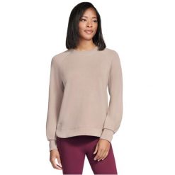 Bluza dresowa sportowa damska Skechluxe Elevate Crewneck. Brązowe bluzy bez kaptura Skechers, bez wzorów, z dresówki, bez kaptura. Za 229.99 zł.
