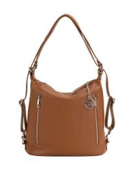 Mia Tomazzi Skórzany plecak "Giulianova" w kolorze jasnobrązowym - 28 x 29 x 12 cm rozmiar: onesize. Brązowe plecaki Mia Tomazzi, bez wzorów, z materiału, na ramię, bez dodatków. Za 266.66 zł.