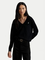 Polo Ralph Lauren Sweter 211972105004 Czarny Regular Fit. Czarne swetry Polo Ralph Lauren, l, bez wzorów, z bawełny, bez ramiączek. Za 819.99 zł.