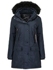 Geographical Norway Parka "Corta" w kolorze granatowym rozmiar: XL. Niebieskie płaszcze Geographical Norway, xl, bez wzorów, bez kaptura. Za 286.16 zł.