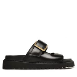 Klapki Zadig&Voltaire. Czarne klapki Zadig&Voltaire, bez wzorów, bez obcasa, bez zapięcia. Za 899.99 zł.