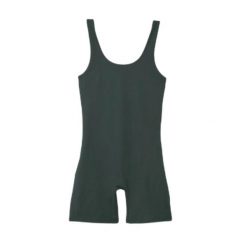 Kombinezon ogrodniczki damskie Girlfriend Collective Unitard Scoop. Zielone kombinezony GIRLFRIEND COLLECTIVE, xs, bez wzorów, z tkaniny, sportowe, bez kołnierzyka, bez ramiączek. Za 422.50 zł.