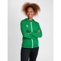 Bluza z kapturem sportowa Hummel Authentic Poly Zip Hoodie. Zielone bluzy z kapturem Hummel, xl, bez wzorów, z kapturem, na fitness i siłownię. Za 250.50 zł.