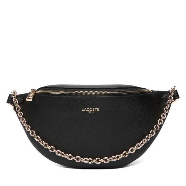 Torebka Lacoste. Czarne listonoszki Lacoste, bez wzorów, bez dodatków. Za 929.99 zł.