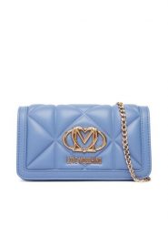 LOVE MOSCHINO Torebka JC5640PP1PLC0700 Niebieski. Niebieskie kopertówki Love Moschino, bez wzorów, ze skóry, wizytowe, bez dodatków. Za 699.99 zł.