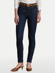 LAUREN RALPH LAUREN Jeansy 200960600001 Granatowy Slim Fit. Niebieskie jeansy Lauren Ralph Lauren, bez wzorów, z bawełny. Za 729.99 zł.