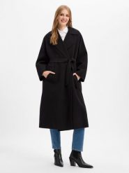 Weekend Max Mara płaszcz z czystej wełny Kobiety wełna ze strzyży czarny, 36. Czarne płaszcze Weekend Max Mara, na jesień, bez wzorów, z wełny, eleganckie, bez kaptura. Za 3,049.95 zł.