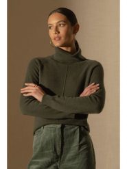 Perfect Cashmere Kaszmirowy golf "Carrick" w kolorze khaki rozmiar: S. Brązowe swetry Perfect Cashmere, s, bez wzorów, z kaszmiru, bez ramiączek. Za 291.25 zł.