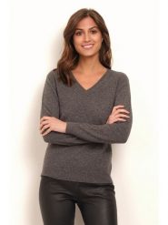 Soft Cashmere Kaszmirowy sweter w kolorze antracytowym rozmiar: 34/36. Czarne swetry Soft Cashmere, bez wzorów, z kaszmiru, klasyczne, bez ramiączek. Za 245.38 zł.