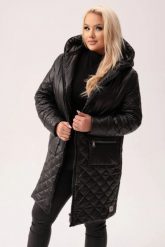 Czarna pikowana kurtka Rio - styl i ciepło na każdą pogodę PLUS SIZE XXL OVERSIZE. Czarne kurtki Moda Size Plus Iwanek, plus size, bez wzorów, z poliesteru, eleganckie, bez kaptura. W wyprzedaży za 299.90 zł.